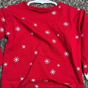 Red Snowflake Kids Shirt